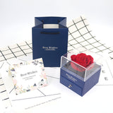 Many Color Gift Rose Jewelry Gift Box With Card And Bag