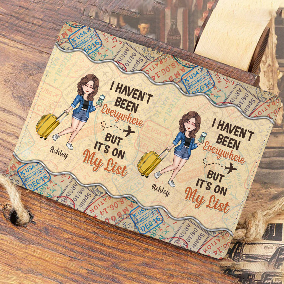 It's On My List - Travelling gift for her, mom, daughter, granddaugher, wife, girlfriend, friend - Personalized Passport Holder