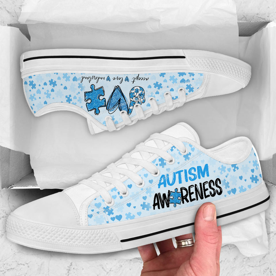 Accepter l'amour, comprendre, sensibilisation à l'autisme, chaussures basses 0622
