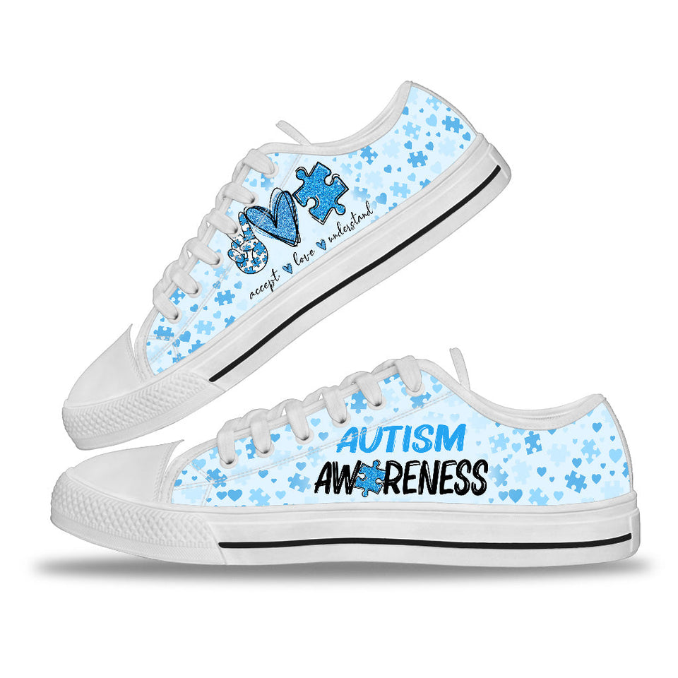 Accepter l'amour, comprendre, sensibilisation à l'autisme, chaussures basses 0622