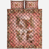 Floral Love Butterfly Breast Cancer Awareness Quilt Set 0622