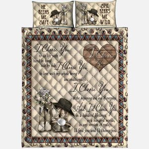 I Choose You - Couple Quilt Set
