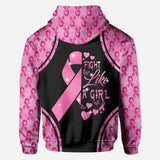 Fight Like A Girl - Breast Cancer Awareness All Over T-shirt and Hoodie 0822