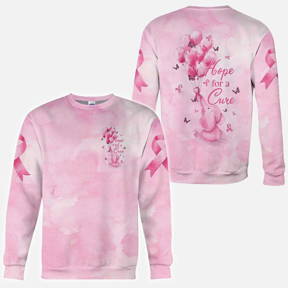 Hope For A Cure Elephant - Breast Cancer Awareness All Over T-shirt and Hoodie 0822