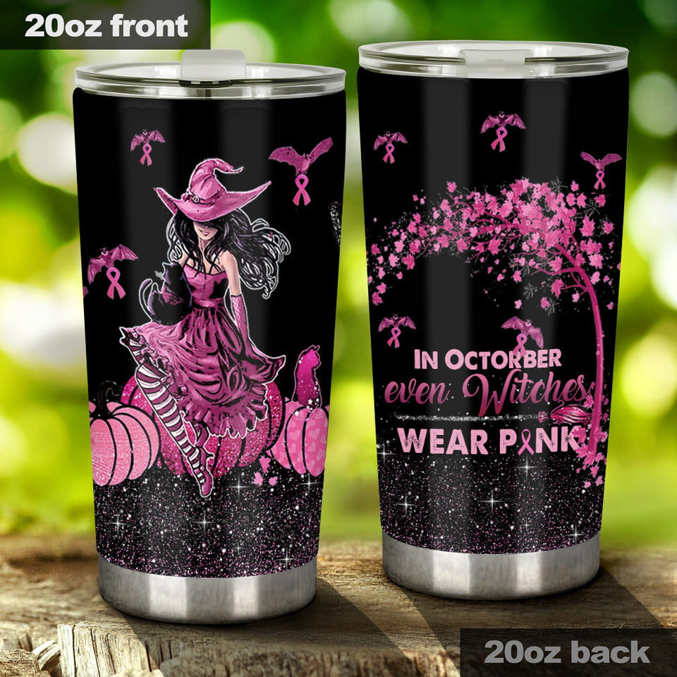 En octobre, même les sorcières portent du rose - Gobelet de sensibilisation au cancer du sein 0822
