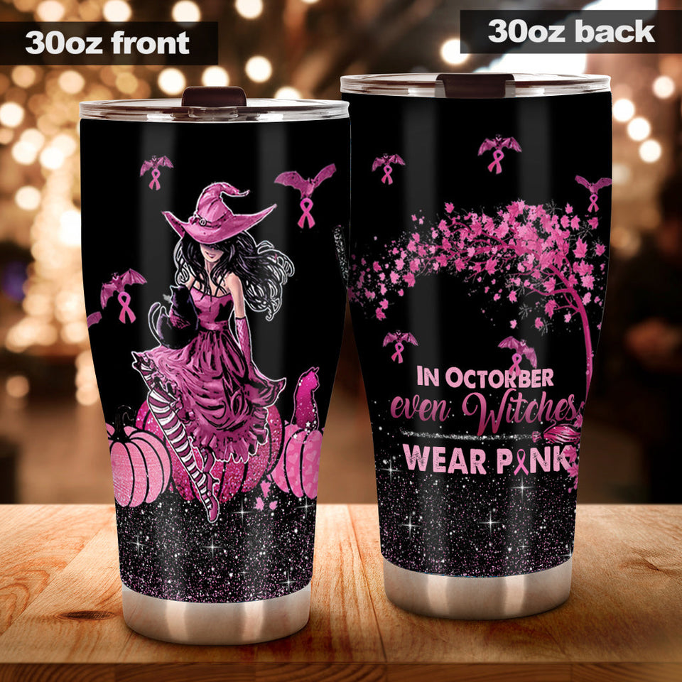 En octobre, même les sorcières portent du rose - Gobelet de sensibilisation au cancer du sein 0822