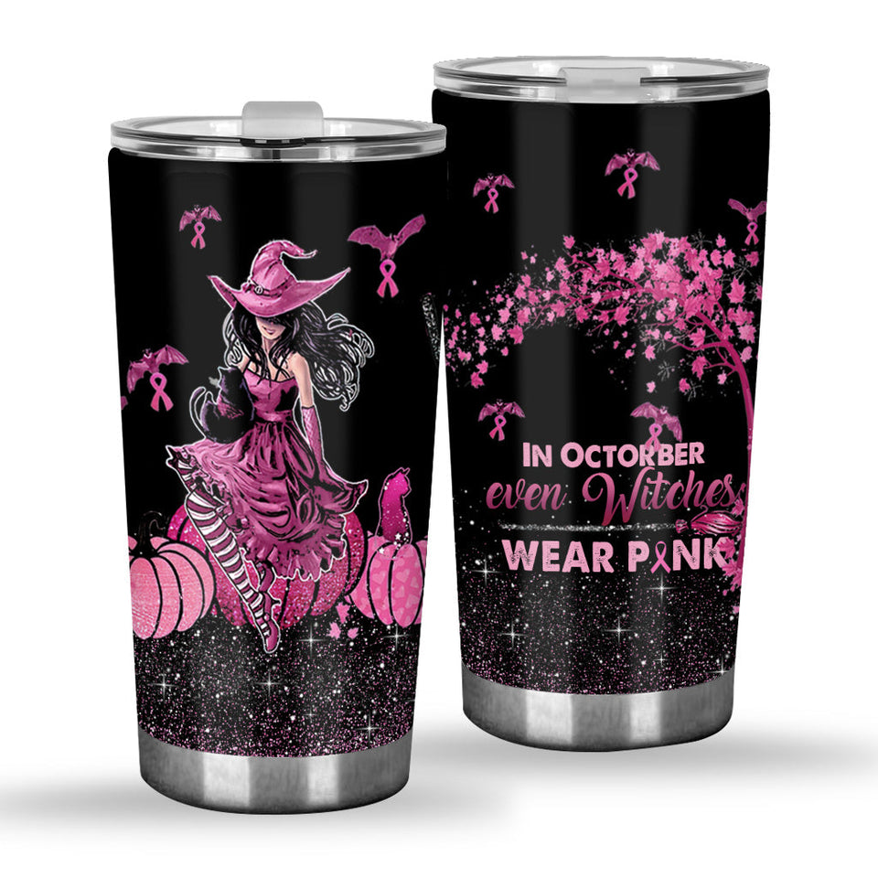 En octobre, même les sorcières portent du rose - Gobelet de sensibilisation au cancer du sein 0822