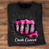Écrasez le cancer - T-shirt et sweat à capuche de sensibilisation au cancer du sein 0822