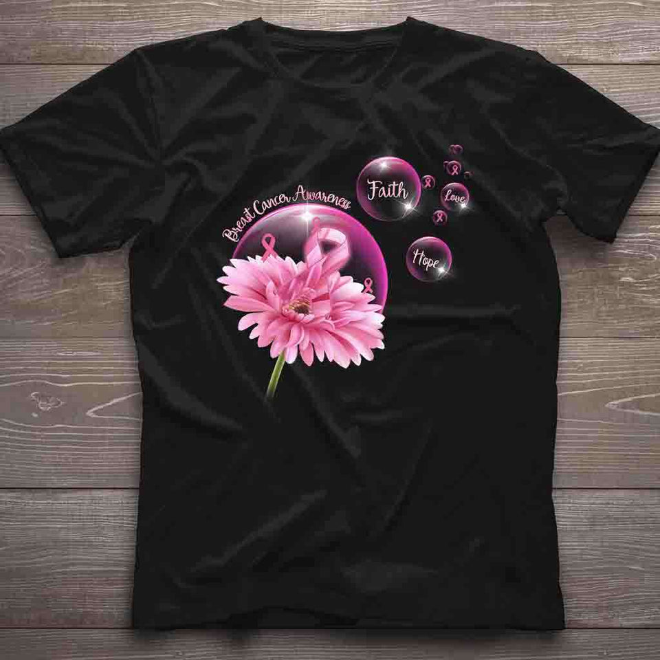 Faith Hope Love - Breast Cancer Awareness T-shirt and Hoodie 0822