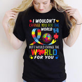 Je changerais le monde pour toi - T-shirt et sweat à capuche de sensibilisation à l'autisme 0921