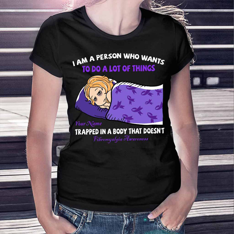 Je suis une personne qui veut faire plein de choses - T-shirt et sweat à capuche personnalisés pour la sensibilisation à la fibromyalgie