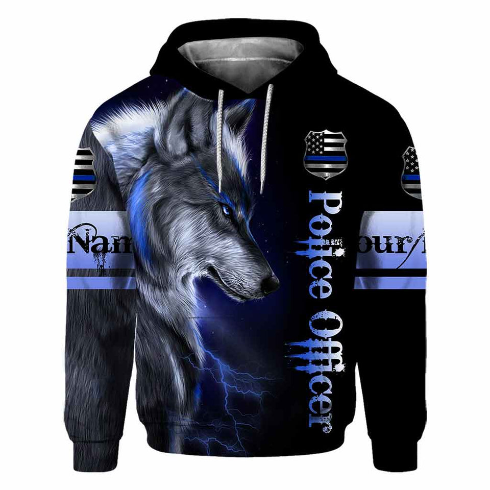 Your First Mistake Was Thinking I Was One Of The Sheep - Personalized Police Officer All Over T-shirt and Hoodie