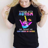 L'amour n'a pas besoin de mots - T-shirt et sweat à capuche de sensibilisation à l'autisme 1221