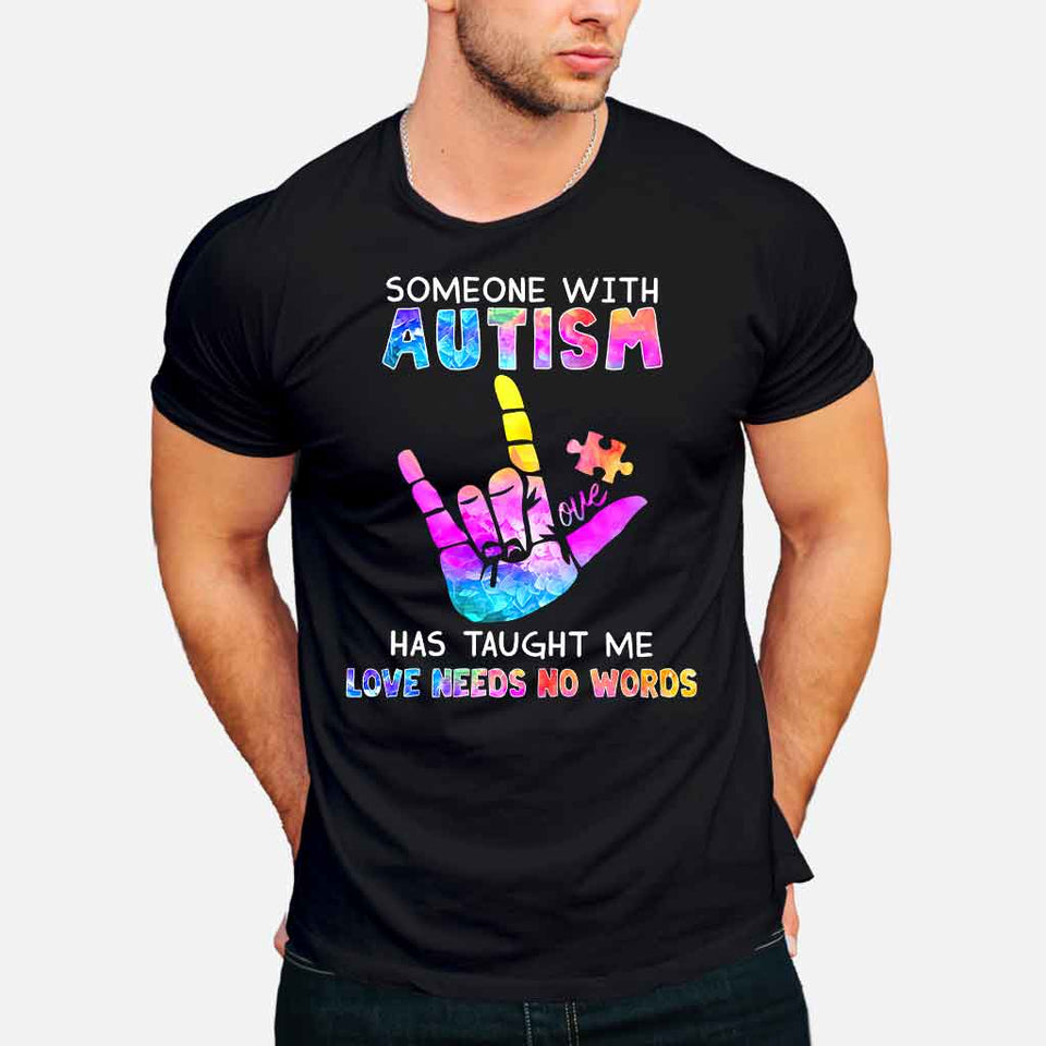 L'amour n'a pas besoin de mots - T-shirt et sweat à capuche de sensibilisation à l'autisme 1221