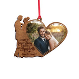 Every Love Story Is Beautiful But Ours Is My Favorite - Personalized Christmas Couple Ornament (Printed On Both Sides)