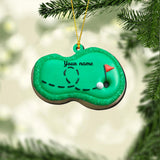 Golf Course - Personalized Christmas Golf Ornament (Printed On Both Sides)
