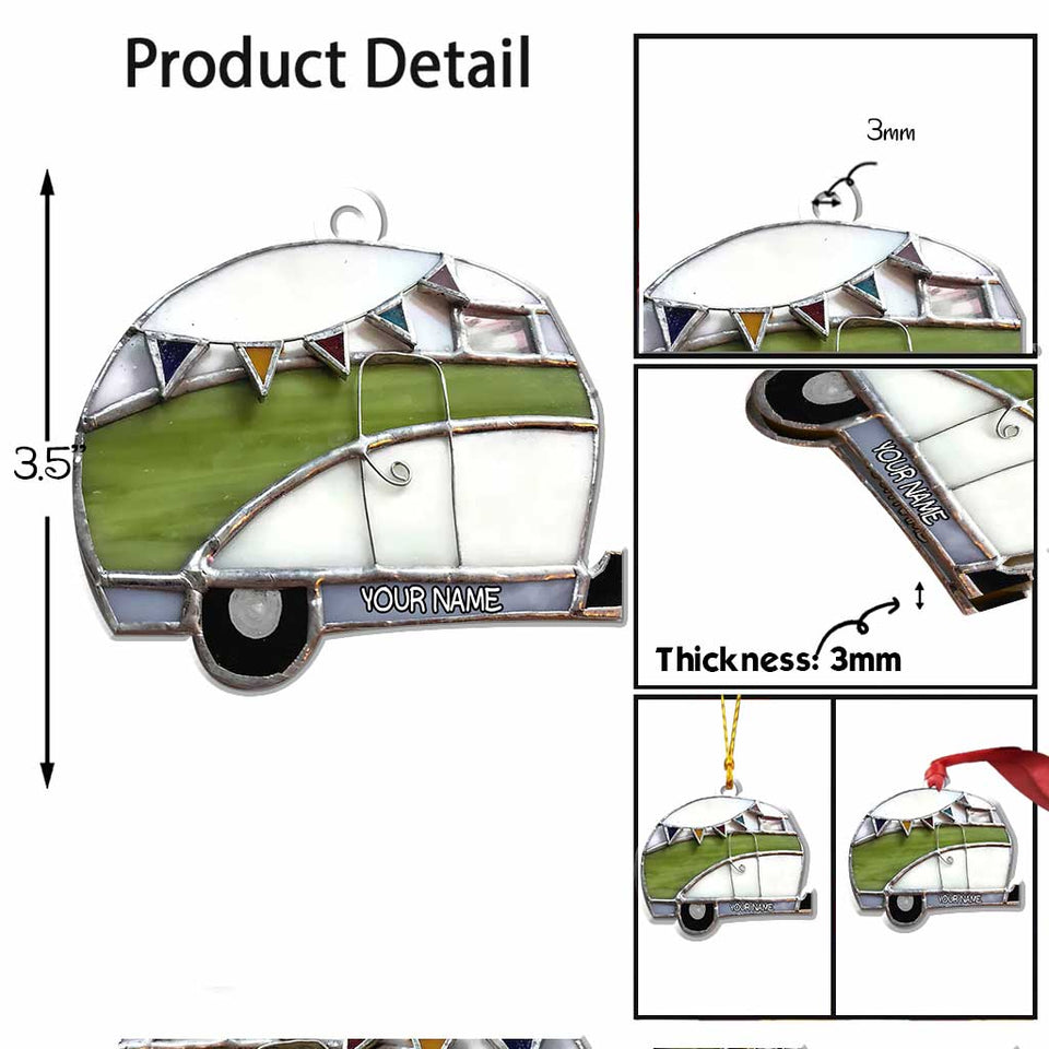 Love Camping - Personalized Christmas Ornament (Printed On Both Sides)