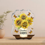 Grandma’s Garden Sunflower - Personalized Mother's Day Grandma Custom Shaped Acrylic Plaque