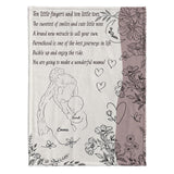 Ten Little Fingers And Ten Little Toes - Personalized Mother's Day Mother Blanket