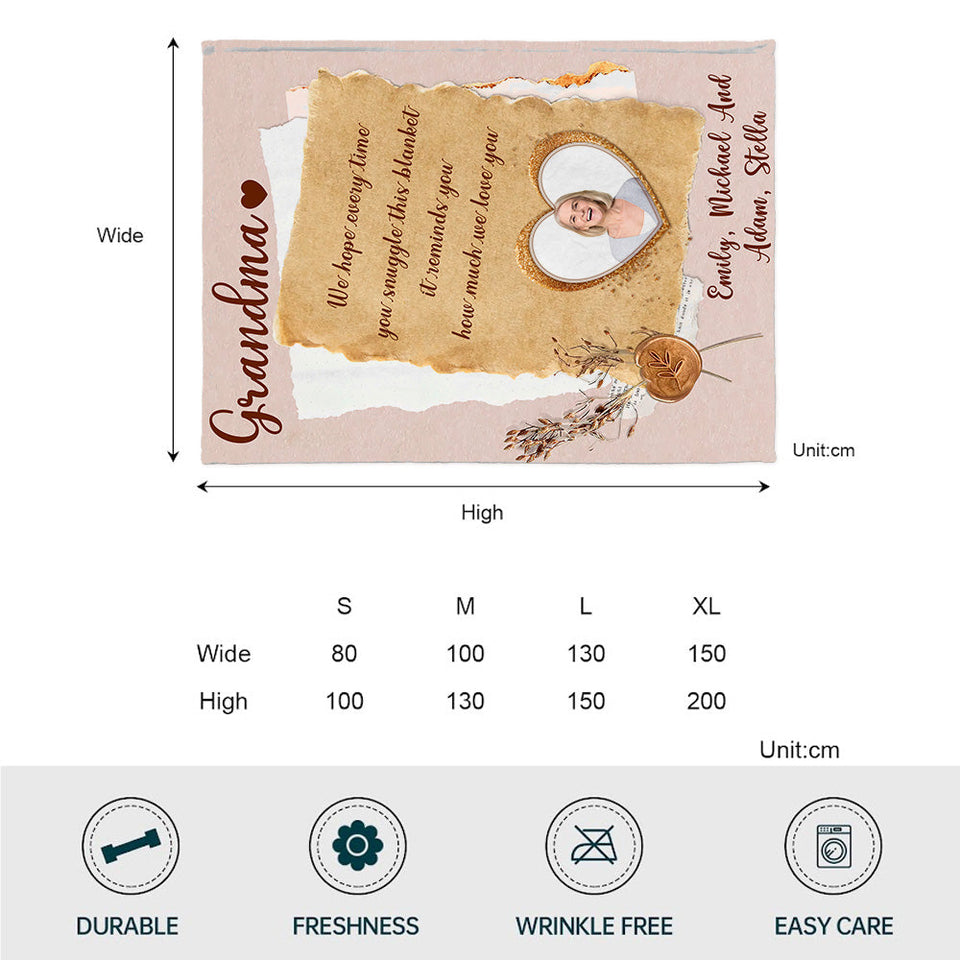 Grandma Mama - Gift for grandma, mom, dad, grandpa, aunt, uncle, sister, brother, husband, wife, friend - Personalized Blanket