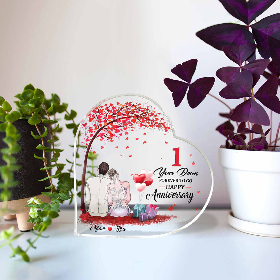 Forever To Go - Personalized Couple Custom Shaped Acrylic Plaque