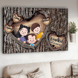 Grandkids Make Life More Grand - Personalized Grandma Canvas and Poster