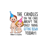 The Things Getting Blown Today - Personalized Couple Decal Full