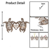 I'm Yours - Personalized Christmas Turtle Transparent Ornament