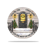 You're The Only One I Want To Annoy - Personalized Couple Round Aluminium Ornament (Printed On Both Sides)