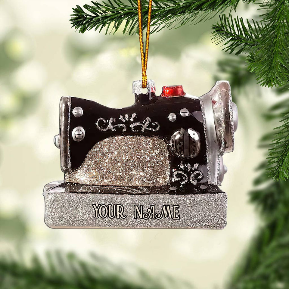 Sewing Machine Collection - Personalized Christmas Sewing Ornament (Printed On Both Sides)