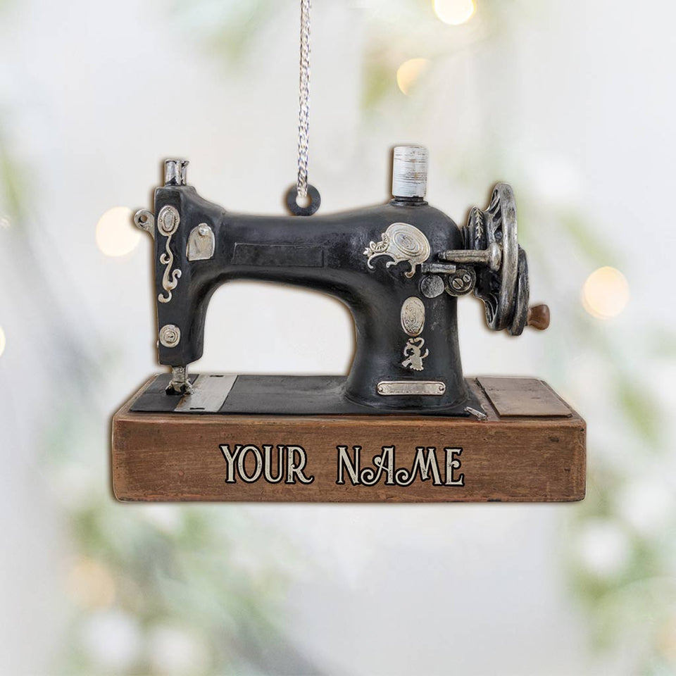 Sewing Machine Collection - Personalized Christmas Sewing Ornament (Printed On Both Sides)