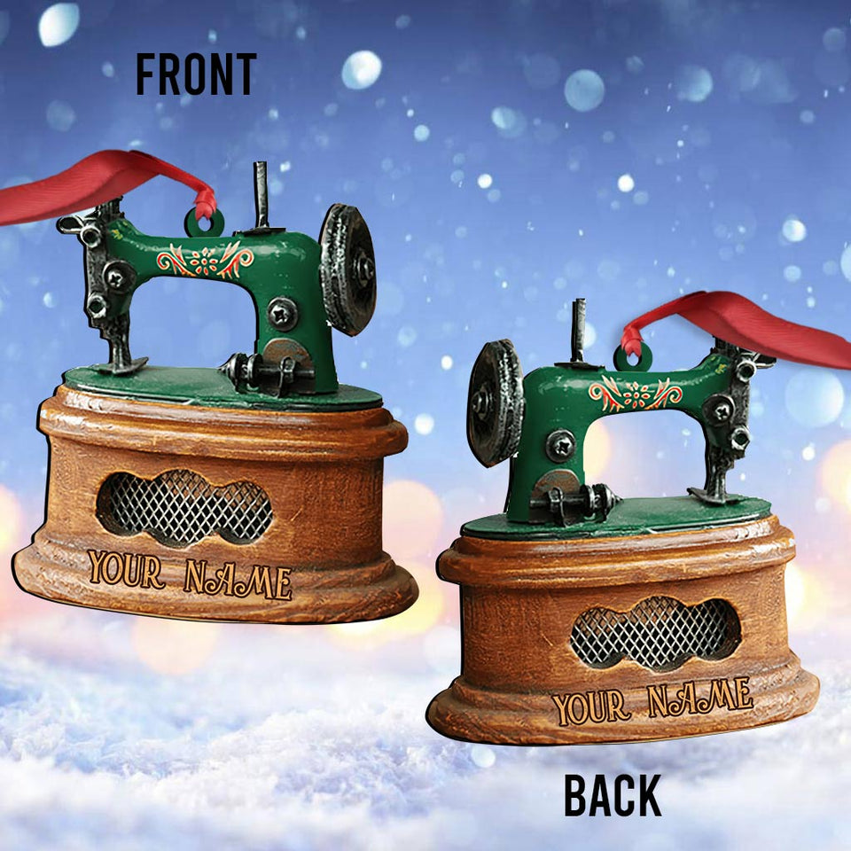 Sewing Machine Collection - Personalized Christmas Sewing Ornament (Printed On Both Sides)
