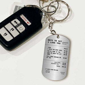 Way To Say I Love You - Personalized Couple Stainless Steel Keychain