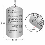 Way To Say I Love You - Personalized Couple Stainless Steel Keychain