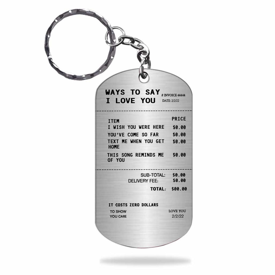 Way To Say I Love You - Personalized Couple Stainless Steel Keychain