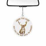 Enjoy The Hunt But Find Way Back To Me - Personalized Couple Hunting Transparent Car Ornament