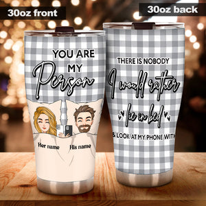 There Is Nobody - Personalized Couple Tumbler