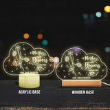 If Moms Were Flowers - Gift for mom, grandma, daughter, wife, girlfriend, dad, grandma, husband - Personalized Shaped Plaque Light Base