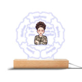 Mom Qualities - Gift for mom, grandma, wife - Personalized Shaped Plaque Light Base