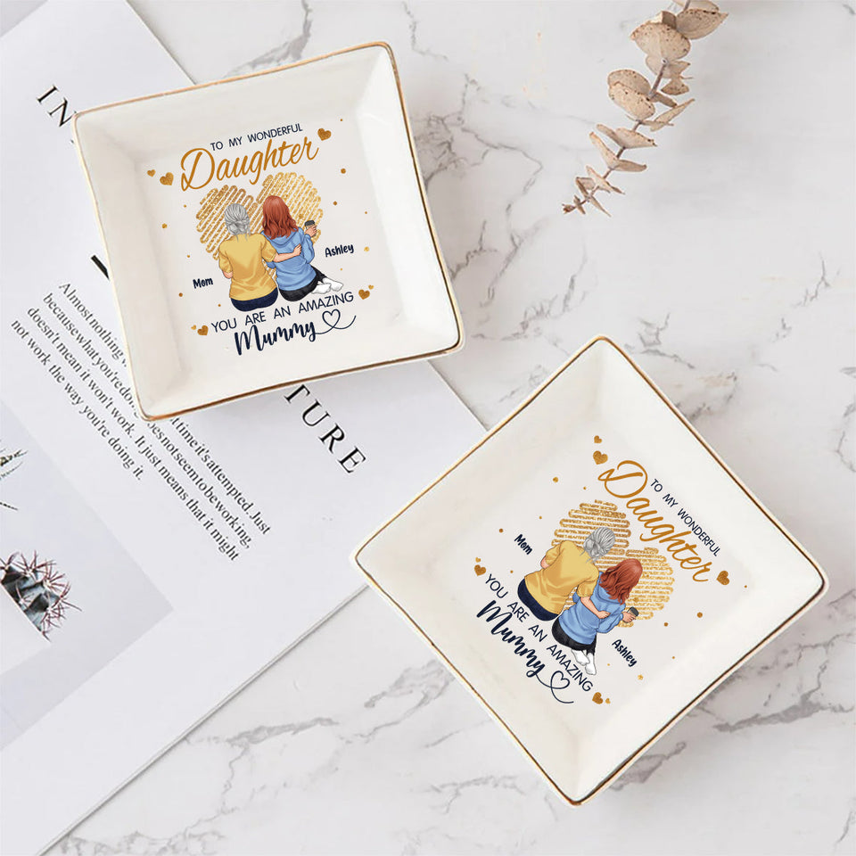To My Granddaughter - Personalized Grandma Jewelry Dish