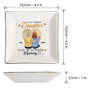 To My Granddaughter - Personalized Grandma Jewelry Dish
