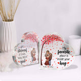My Favorite Place Is Inside Your Hug - Personalized Couple Custom Shaped Acrylic Plaque