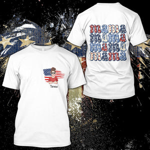 All American Mama - Gift for mom, aunt, grandma - Personalized All Over Shirt