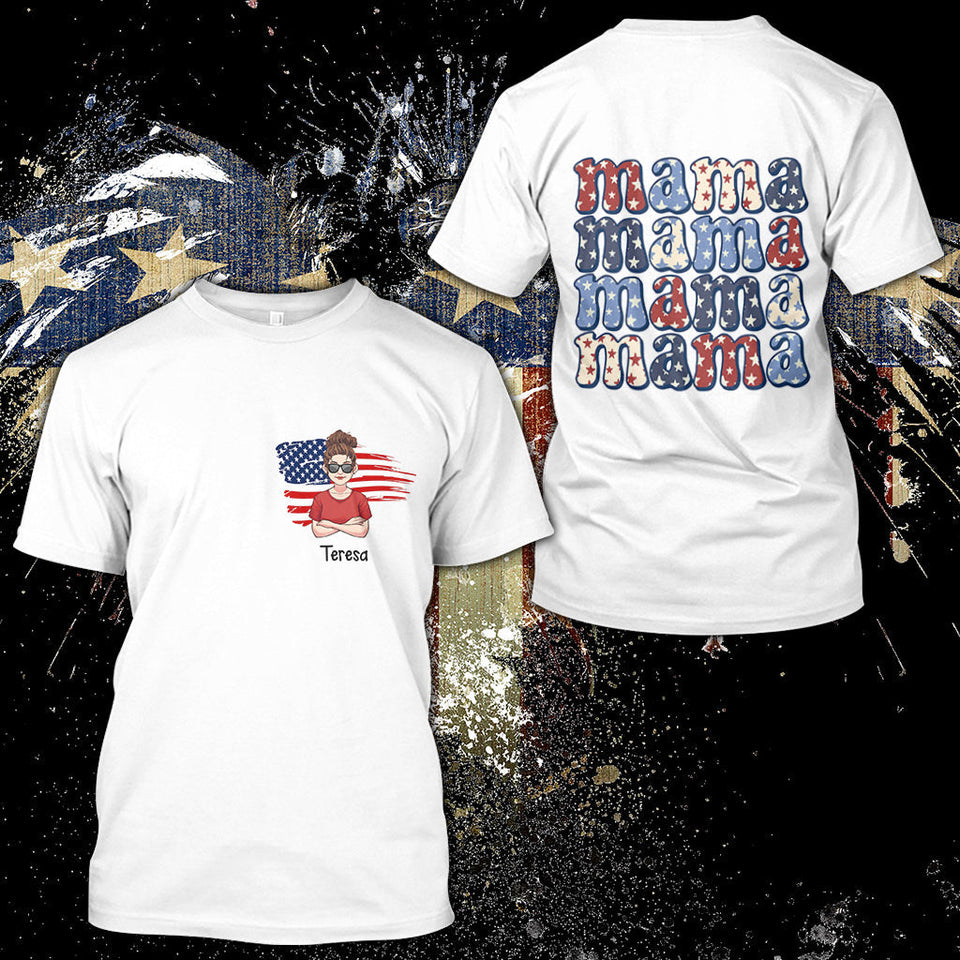 All American Mama - Gift for mom, aunt, grandma - Personalized All Over Shirt