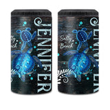 Salty Lil Beach - Personalized Turtle Can Cooler