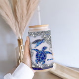 Salty Lil Beach - Personalized Turtle Can Glass