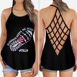 Running Keeps Me Alive - Personalized Running Cross Tank Top and Leggings