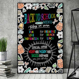Back To School Menu - Teacher Personalized Poster