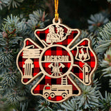 Firefighter - Personalized Christmas Layered Wood Ornament