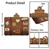 Let's Travel The World - Personalized Christmas Travelling Ornament (Printed On Both Sides)